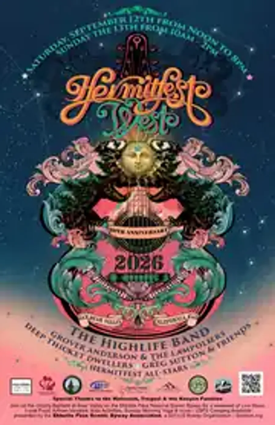Hermitfest West 2026 event poster